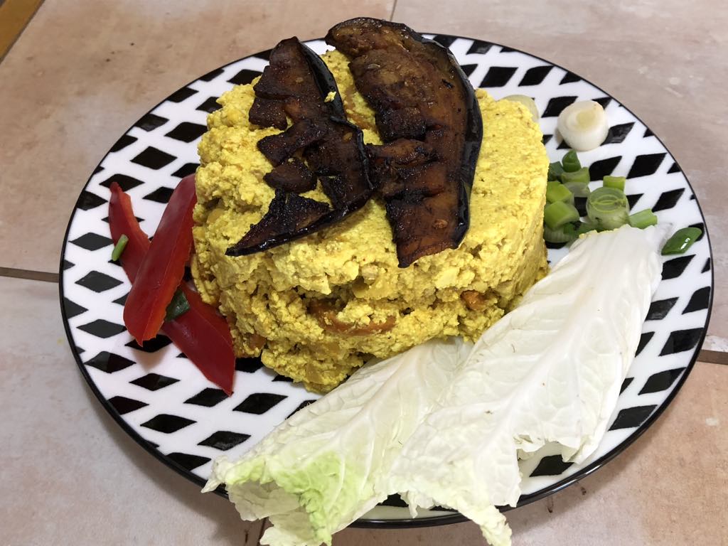 Keshar vegan omelette